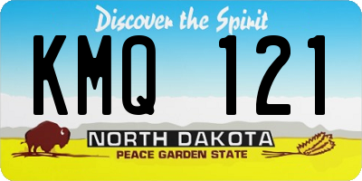 ND license plate KMQ121