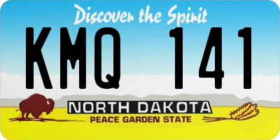 ND license plate KMQ141