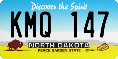 ND license plate KMQ147