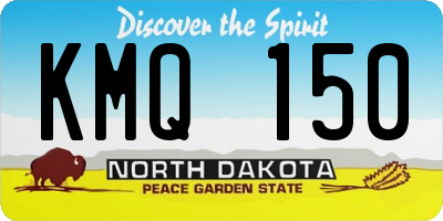 ND license plate KMQ150