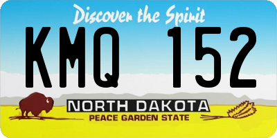 ND license plate KMQ152