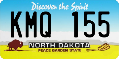 ND license plate KMQ155
