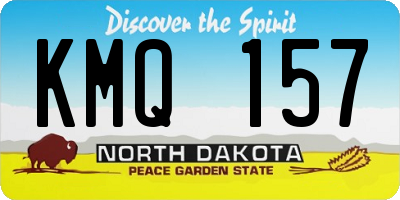 ND license plate KMQ157
