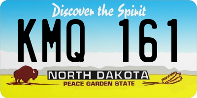 ND license plate KMQ161