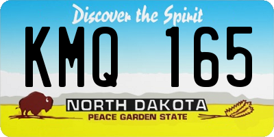 ND license plate KMQ165