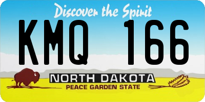 ND license plate KMQ166