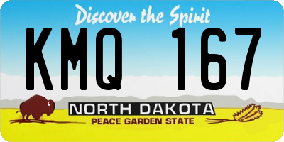 ND license plate KMQ167
