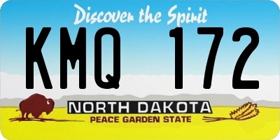 ND license plate KMQ172