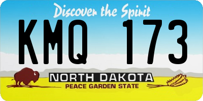ND license plate KMQ173