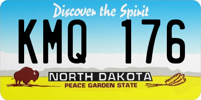ND license plate KMQ176