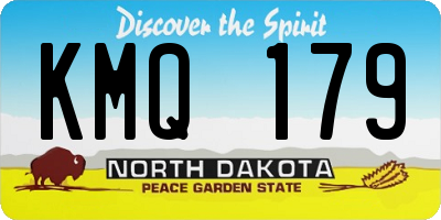 ND license plate KMQ179