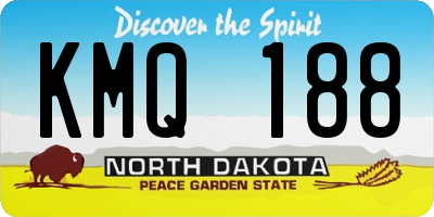 ND license plate KMQ188