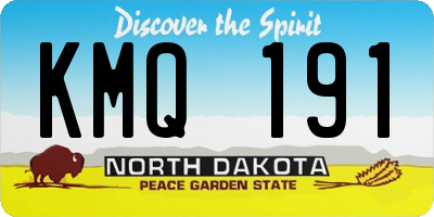 ND license plate KMQ191