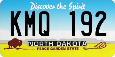ND license plate KMQ192