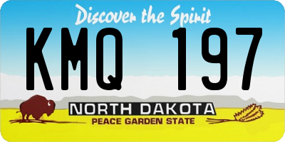 ND license plate KMQ197