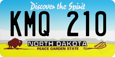 ND license plate KMQ210
