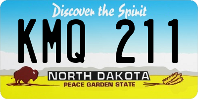 ND license plate KMQ211