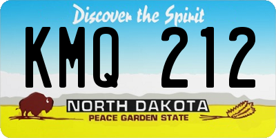 ND license plate KMQ212