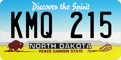 ND license plate KMQ215
