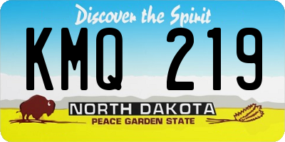 ND license plate KMQ219