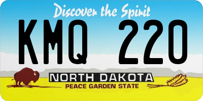 ND license plate KMQ220