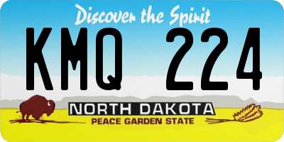 ND license plate KMQ224