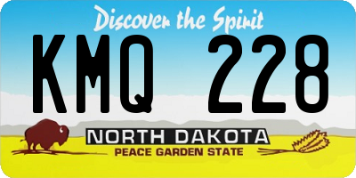ND license plate KMQ228