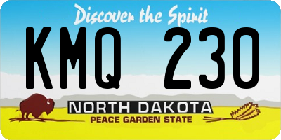 ND license plate KMQ230