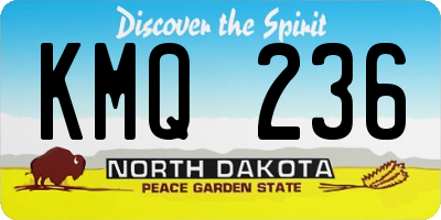 ND license plate KMQ236