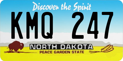 ND license plate KMQ247