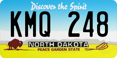 ND license plate KMQ248