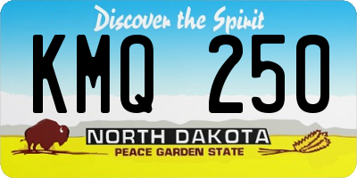 ND license plate KMQ250