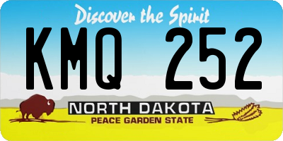 ND license plate KMQ252