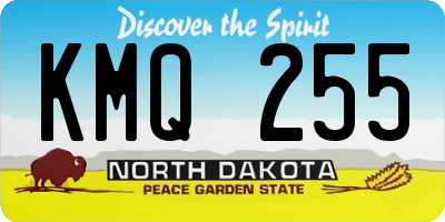 ND license plate KMQ255