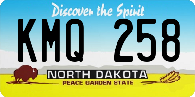 ND license plate KMQ258
