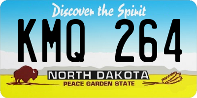 ND license plate KMQ264