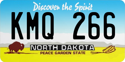 ND license plate KMQ266