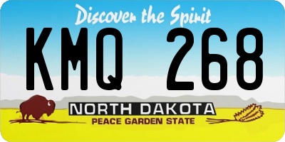 ND license plate KMQ268
