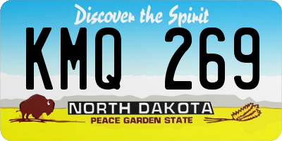 ND license plate KMQ269