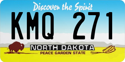 ND license plate KMQ271