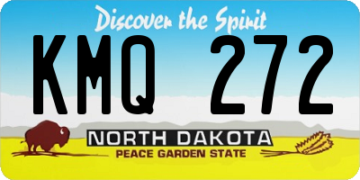 ND license plate KMQ272
