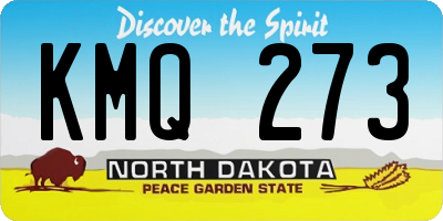 ND license plate KMQ273