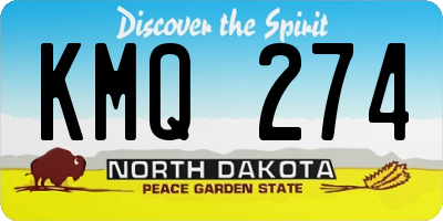 ND license plate KMQ274