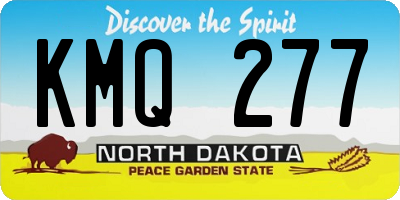 ND license plate KMQ277