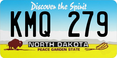 ND license plate KMQ279