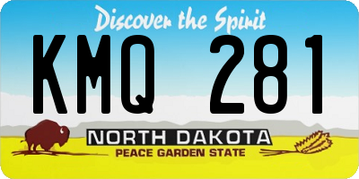 ND license plate KMQ281