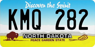 ND license plate KMQ282