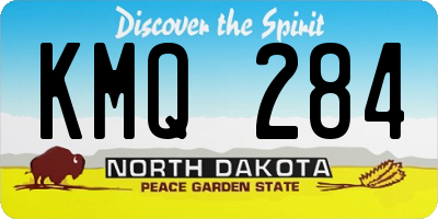 ND license plate KMQ284
