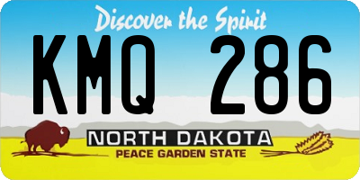ND license plate KMQ286