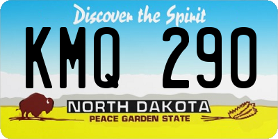 ND license plate KMQ290